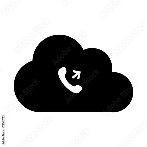 Cloud SVG Icon | Cloud Outgoing Call | Cloud Computing Filled Icons