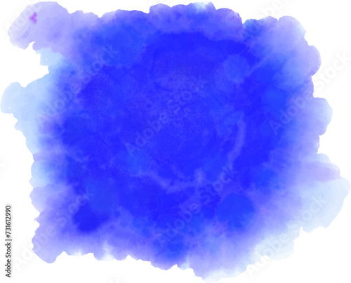 Ein blauer Tintenfleck mit Pigmenten von rotem Papier gemischt - Designelement mit Farbverlauf, als Überlagerung und für Collagen