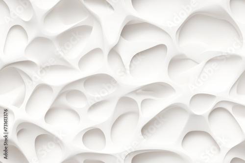 Abstract 3d white background  organic shapes seamless pattern texture.