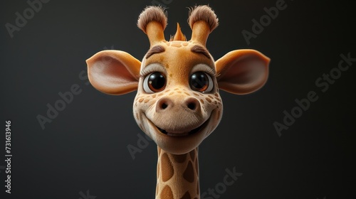 close up of giraffe head