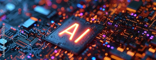 Computer Chip With the Letter AI