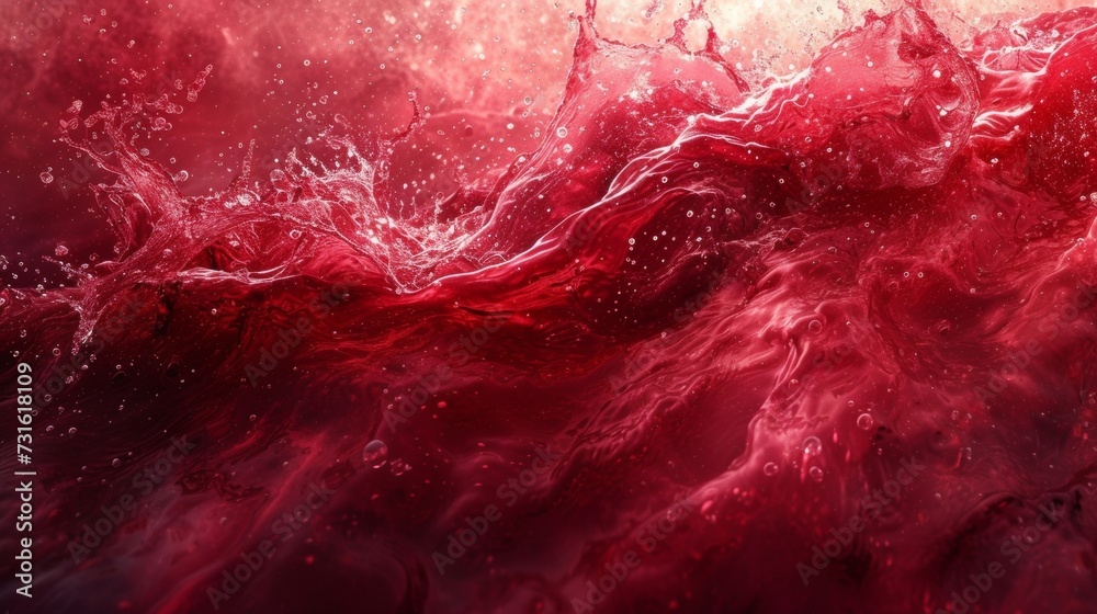 Vibrant Red Texture with Fluid Motion