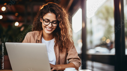 woman working on laptop