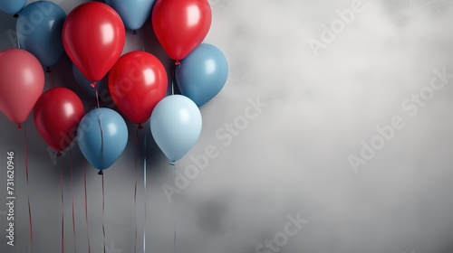 colorful balloons on a gray background