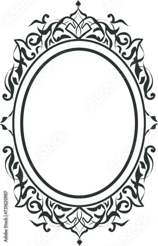 vintage oval frame

