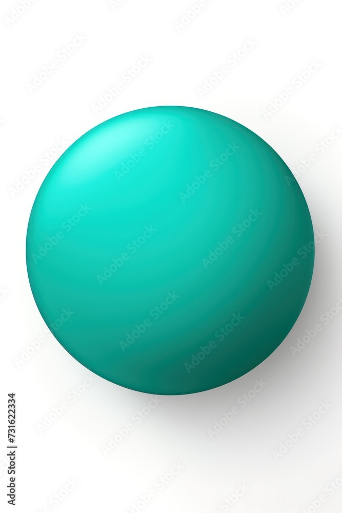 Teal round circle isolated on white background 