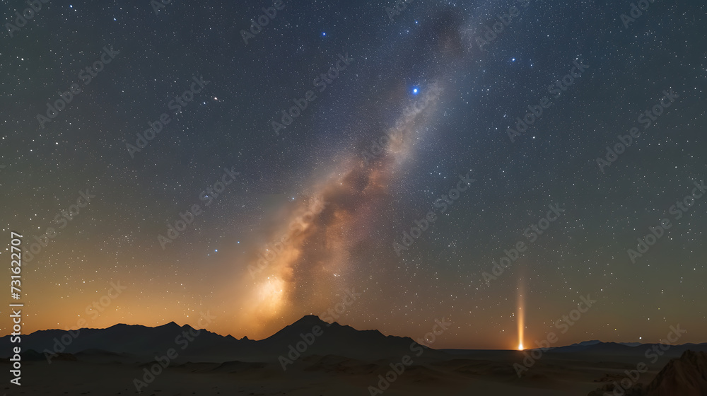 A rare celestial phenomenon, with the cosmos as the background, during an astronomical event A rare celestial phenomenon, with the cosmos as the background, during an astronomical event