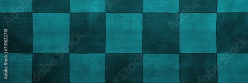 Teal square checkered carpet texture 