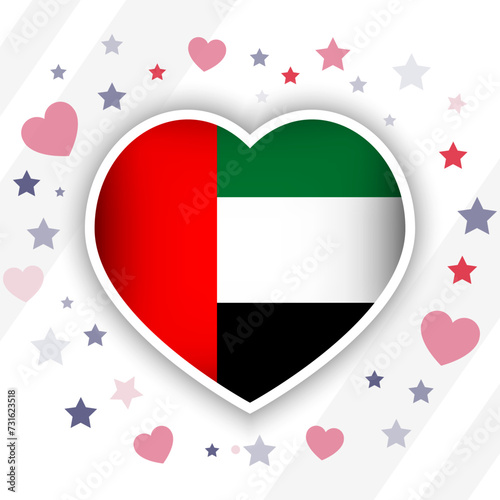 Creative United Arab Emirates Flag Heart Icon Free Download Creative United Arab Emirates Flag Heart Icon - GFXLoad
