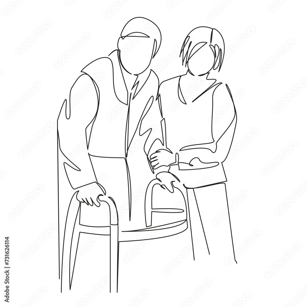 nurse caring for an elderly man