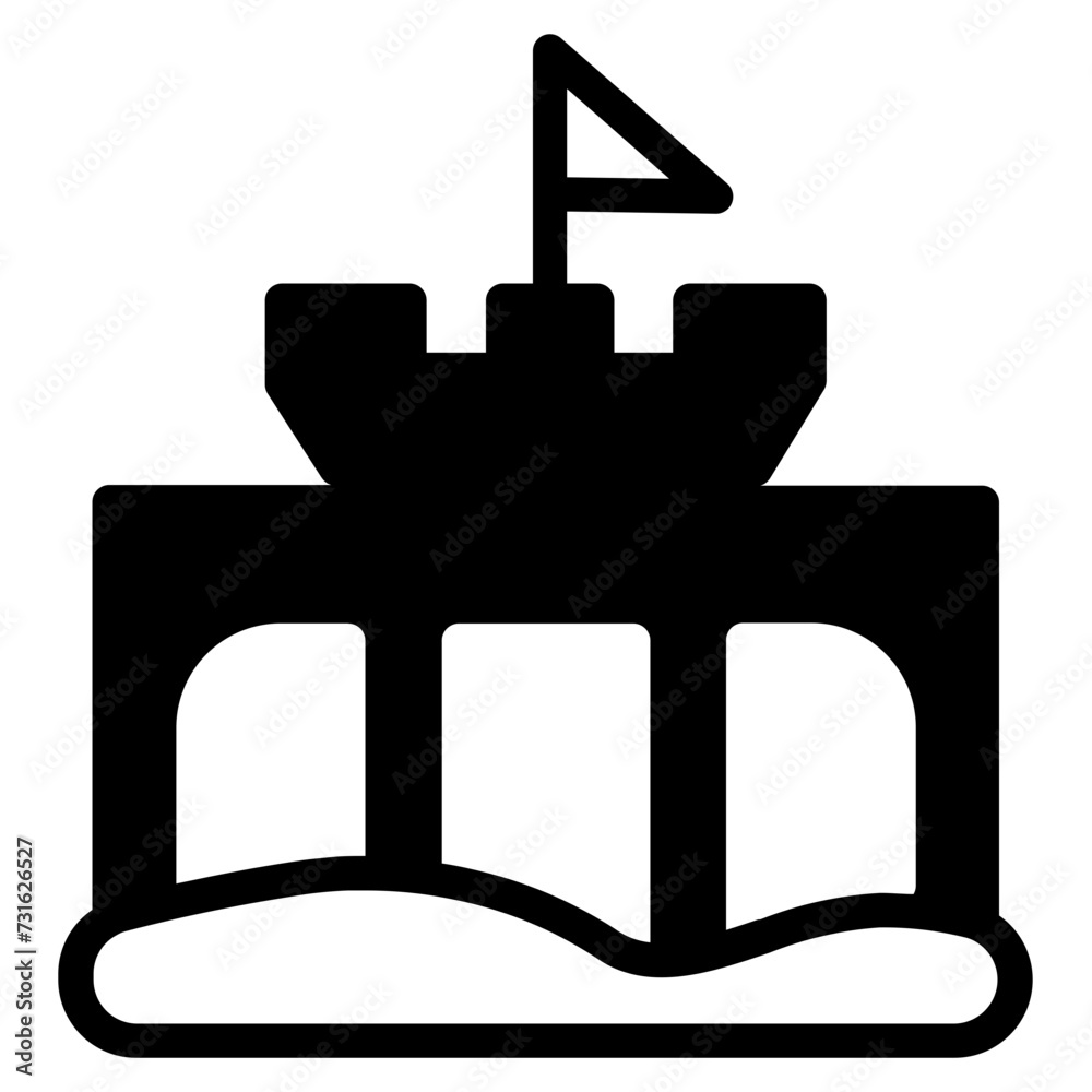 Sandcastle glyph icon Sandcastle glyph icon