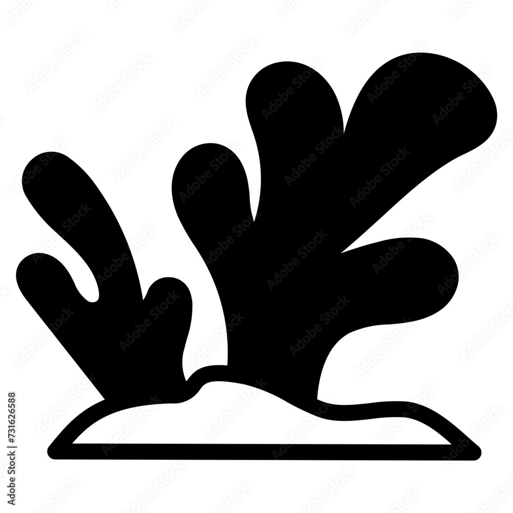 Coral reef glyph icon