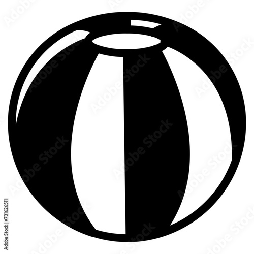 Beach ball glyph icon