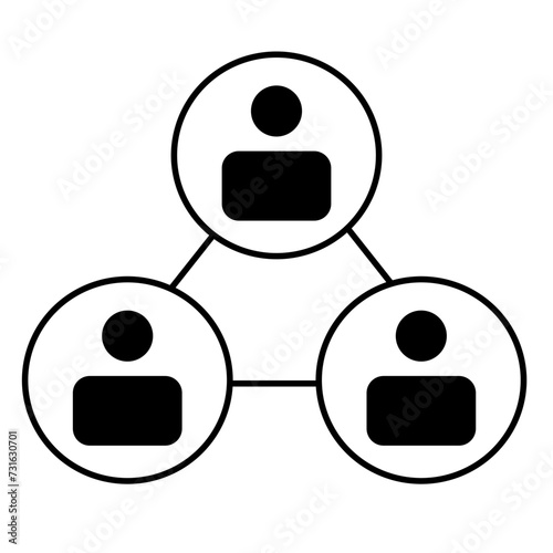 MLM SVG Vector Icon |  Multi-Level Marketing, Network Marketing or Pyramid Selling Scheme Icon.