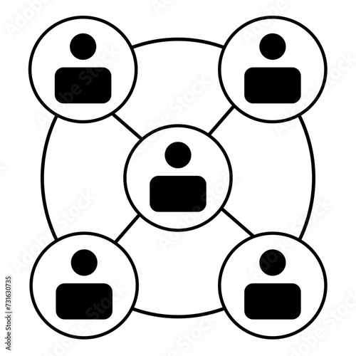 MLM SVG Vector Icon |  Multi-Level Marketing, Network Marketing or Pyramid Selling Scheme Icon.