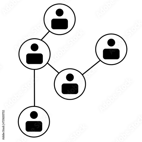 MLM SVG Vector Icon |  Multi-Level Marketing, Network Marketing or Pyramid Selling Scheme Icon.
