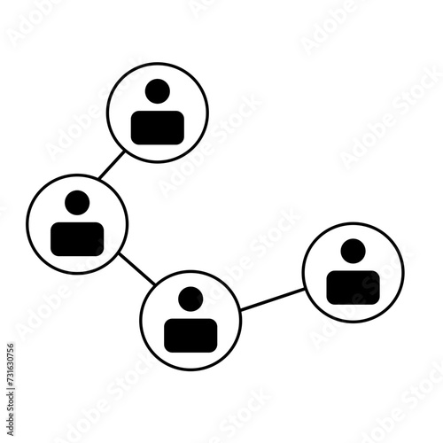 MLM SVG Vector Icon |  Multi-Level Marketing, Network Marketing or Pyramid Selling Scheme Icon.