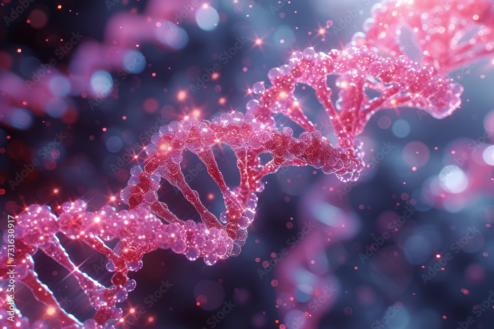 The process of DNA amplification through polymerase chain reaction (PCR) for genetic diagnostics. Concept of molecular diagnostics. Generative Ai. The process of DNA amplification through polymerase chain reaction (PCR) for genetic diagnostics. Concept of molecular diagnostics. Generative Ai.
