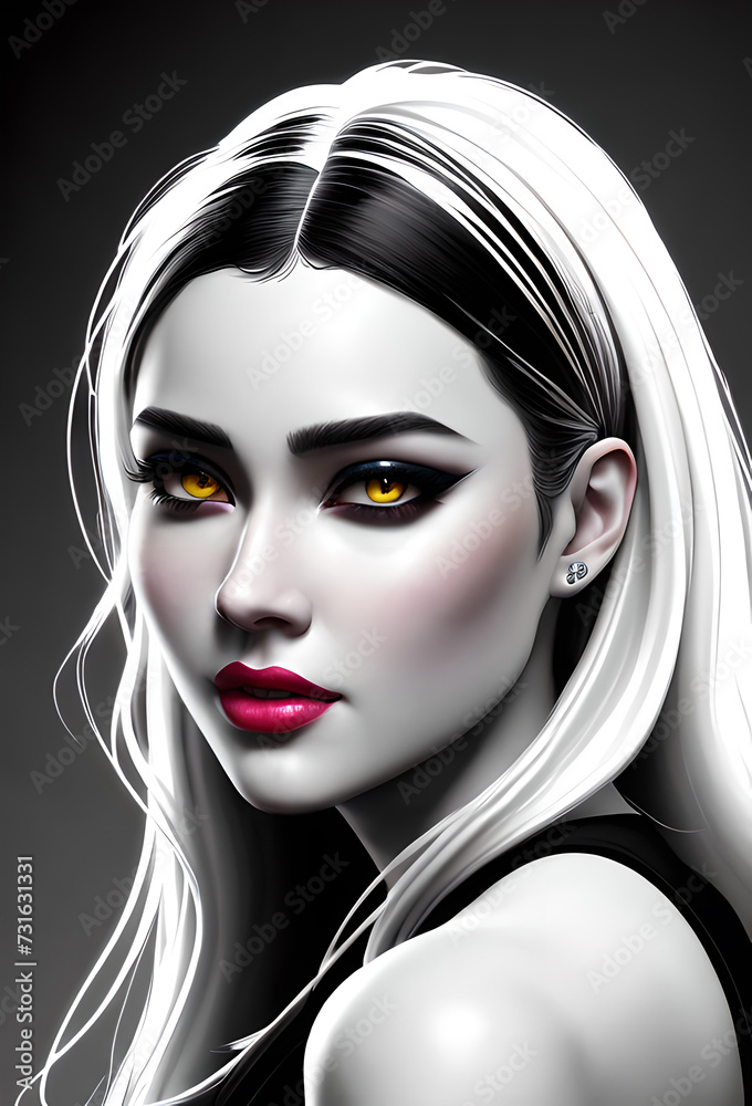 custom made wallpaper toronto digitalPortrait of a girl, photorealistic colorful oil paints, abstract execution, painting of a woman face, Fantasy concept , Conceptual closeup of an oil painting and palette, Generative AI