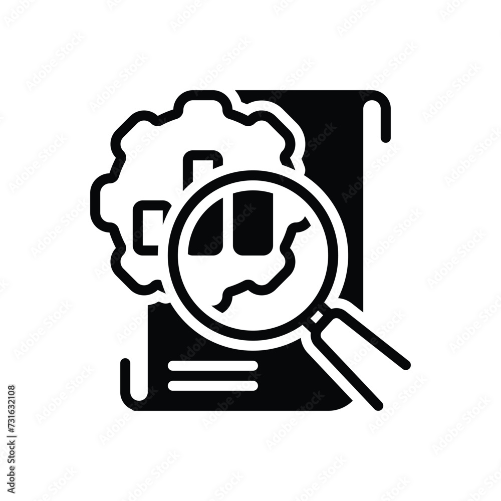 Black solid icon for analysis Black solid icon for analysis