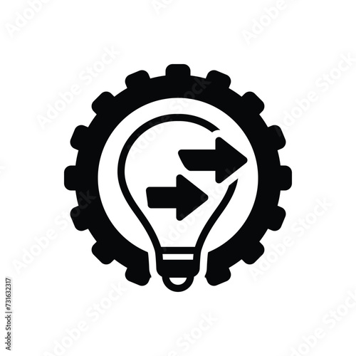 Black solid icon for implementation