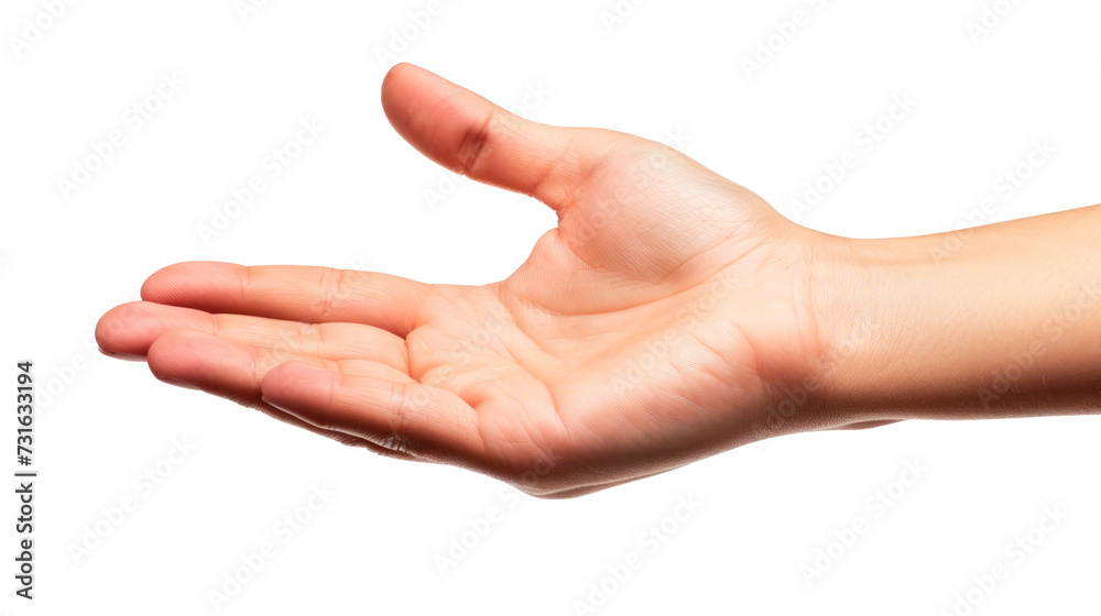 Hand holding something. Open hand. Isolated on transparent background, PNG Hand holding something. Open hand. Isolated on transparent background, PNG