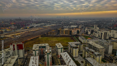 Slika na platnu Aerial Photography Santa Giulia, Milan, Italy 3