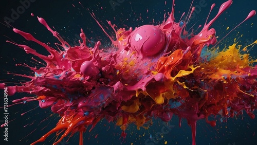 Abstract burst of colour pink paint splatter energy  explosions texture, wallpaper, pattern, background screen saver, colour burst, reaction photo