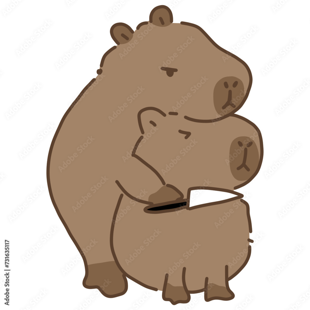 Fototapeta premium Angry Capybara 