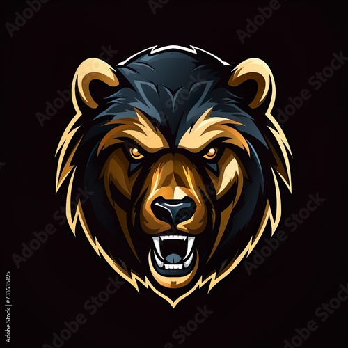 Wallpaper Mural vector design gaming esport mascot logo of bear Torontodigital.ca