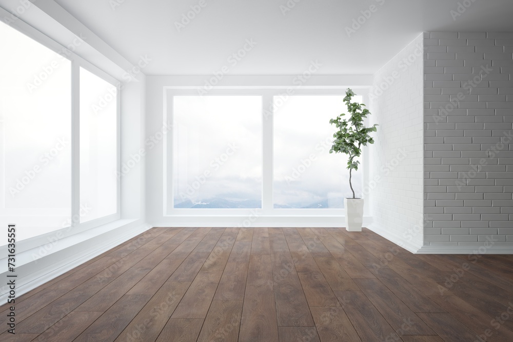 Obraz premium Modern interior design. 3D illustration