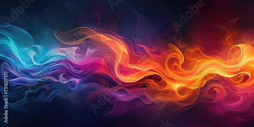 Eid Al-Fitr Waves of Joy: A dynamic design featuring waves of color and light, symbolizing the waves of joy and celebration that Eid brings, with Waves of Joy - Eid in vibrant, flowing script