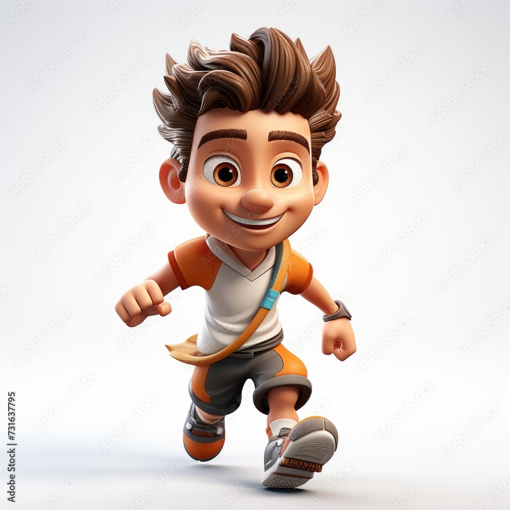Cartoonish Soccer Player on White Background Cartoonish Soccer Player on White Background