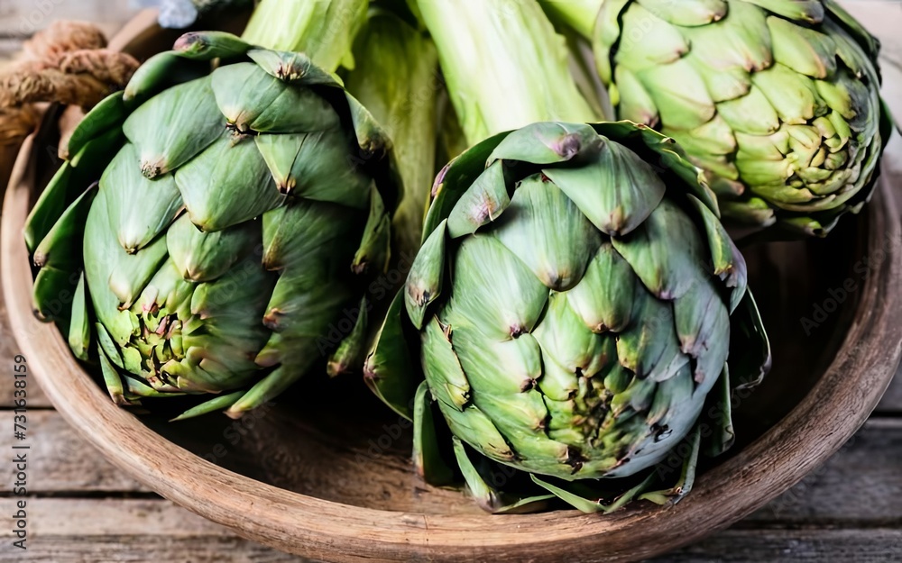 Obraz premium Artichokes in a plate