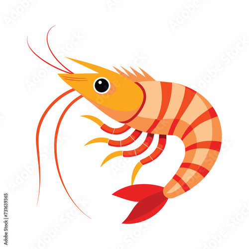 shrimp isolated on white