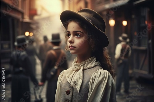 Young Girl in Vintage Clothes. © kilimanjaro 