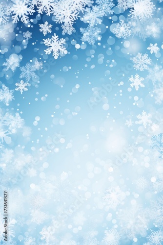 White christmas card with white snowflakes vector illustration © GalleryGlider