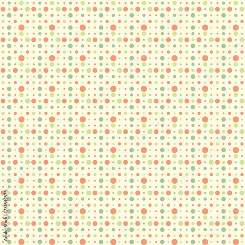 Abstract seamless fabric Background of geometric circle pattern with warm tone color polka dot for wallpaper,fabric,printing and poster