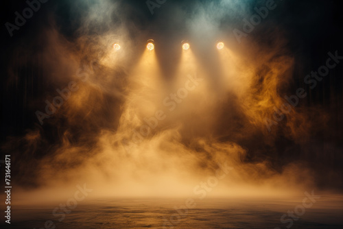 Spotlight on stage. Background image. Created with Generative AI technology