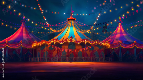circus festival vector photo