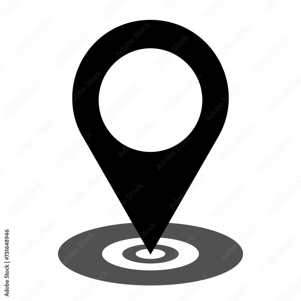 GPS Pin Dot Location Vector Icon