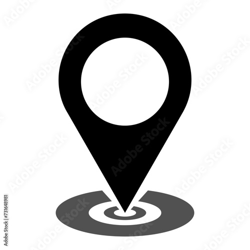 GPS Pin Dot Location Vector Icon