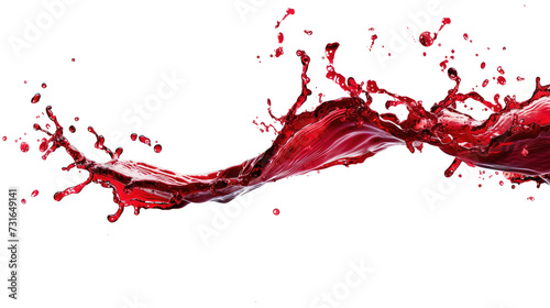 red wine splash isolated on transparent background - design element PNG cutout