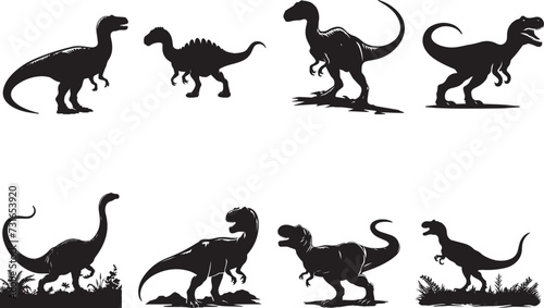 Dino  Silhouettes EPS Dino  Vector Dino  Clipart  