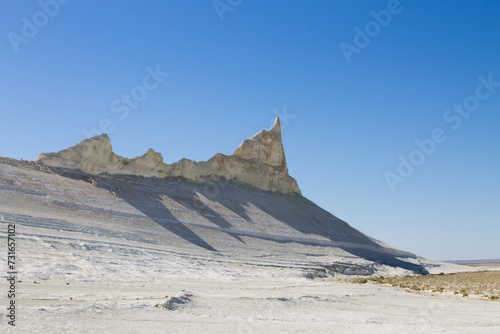 Beautiful Mangystau landscape, Kazakhstan. Ak Orpa pinnacles view, Bozzhira valley photo