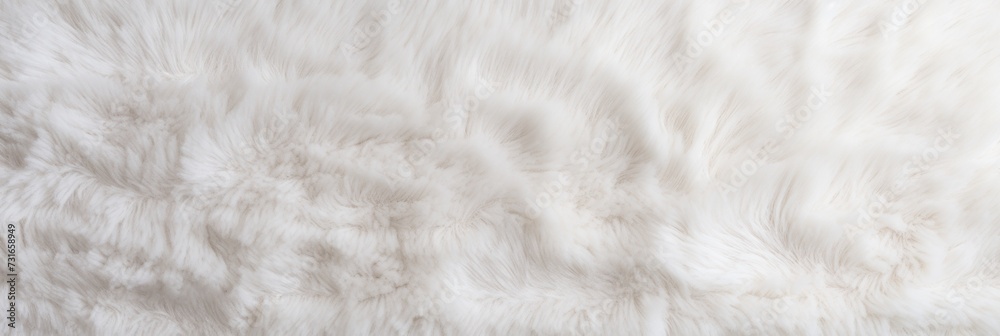 White plush carpet close-up photo, flat lay - obrazy, fototapety, plakaty 