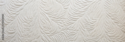 White paterned carpet texture from above