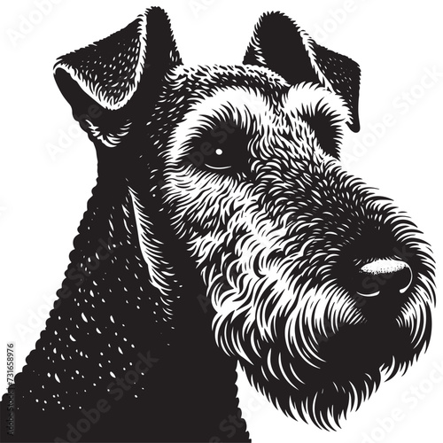 Airedale Terrier silhouette black