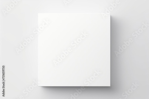 White square isolated on white background 
