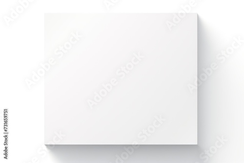 White square isolated on white background 